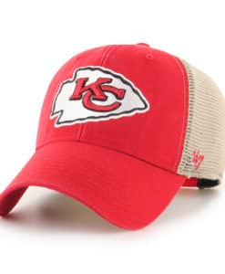 Kansas City Chiefs 47 Brand Red Khaki Mesh MVP Snapback Hat