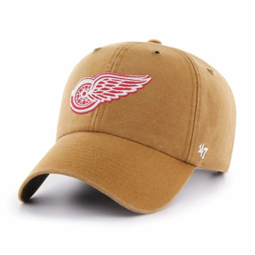 Detroit Red Wings Carhartt 47 Brand Brown Clean Up Adjustable Hat