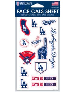 Los Angeles Dodgers Face Cals Temporary Tattoos