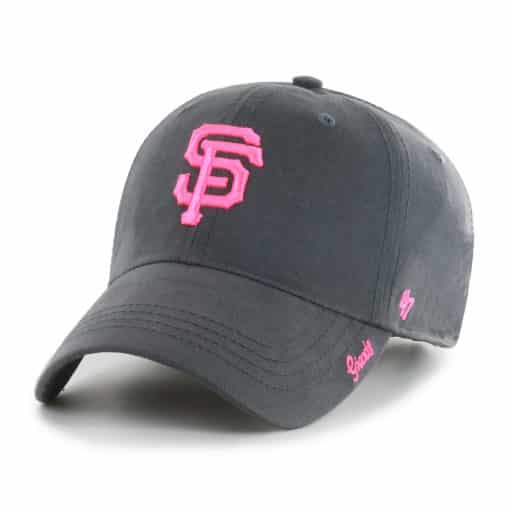 San Francisco Giants Women's 47 Brand Miata Pink Charcoal Clean Up Adjustable Hat