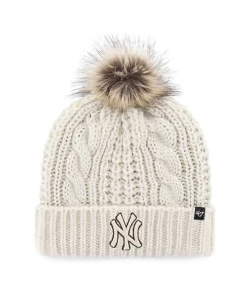 New York Yankees Baby INFANT / TODDLER 47 Brand White Cream Meeko Cuff Knit Hat