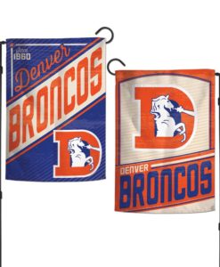 Denver Broncos Two Sided Retro 12"x18" Garden Flag