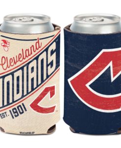 Cleveland Indians 12 oz Navy Cooperstown Can Cooler Holder