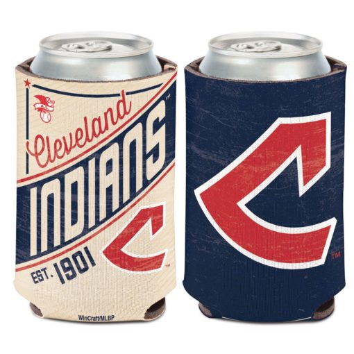 Cleveland Indians 12 oz Navy Cooperstown Can Cooler Holder