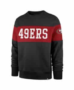 San Francisco 49ers Men's 47 Brand Black Crew Long Sleeve Sweatshirt