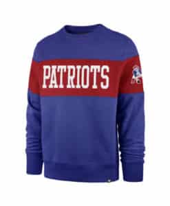 New England Patriots Men's 47 Brand Classic Blue Crew Long Sleeve Sweatshirt