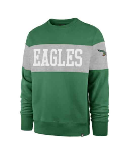 Philadelphia Eagles Men's 47 Brand Classic Green Crew Long Sleeve Sweatshirt