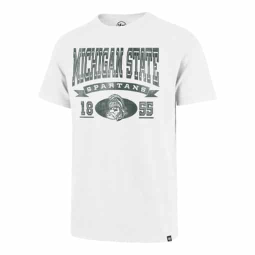 Michigan State Spartans Men's 47 Brand White Wash Arched T-Shirt Tee