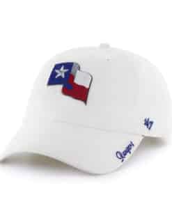 Texas Rangers Women's 47 Brand Miata White Clean Up Adjustable Hat