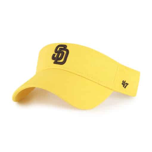 San Diego Padres 47 Brand Clean Up Yellow Gold VISOR Adjustable Hat