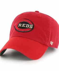 Cincinnati Reds 47 Brand Cooperstown Vintage Red Clean Up Adjustable Hat