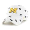 Michigan Wolverines Women's 47 Brand Confetti White Clean Up Adjustable Hat