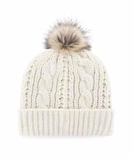 Purdue Boilermakers NEWBORN Baby 47 Brand White Cream Meeko Cuff Knit Hat - Image 2