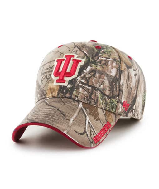 Indiana Hoosiers 47 Brand Realtree Camo Frost MVP Adjustable Hat