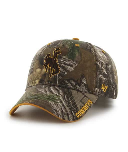 Wyoming Cowboys 47 Brand Realtree Camo Frost MVP Adjustable Hat