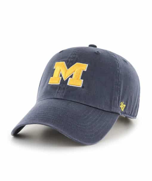 Michigan Wolverines YOUTH 47 Brand Vintage Navy Clean Up Adjustable Hat