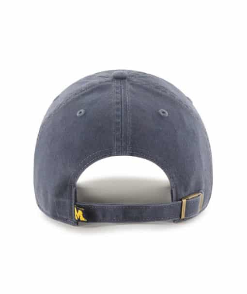 Michigan Wolverines Women's 47 Brand Vintage Navy Script Clean Up Adjustable Hat - Image 2