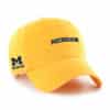 Michigan Wolverines 47 Brand Script GO BLUE Gold Clean Up Adjustable Hat