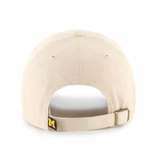 Michigan Wolverines 47 Brand Script Navy Natural Clean Up Adjustable Hat - Image 2