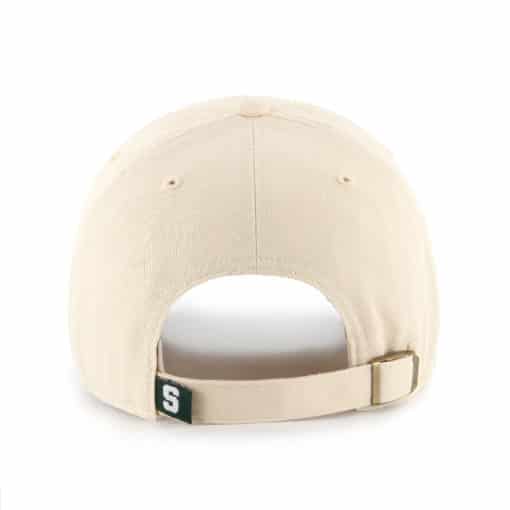 Michigan State Spartans 47 Brand Script Green Natural Clean Up Adjustable Hat - Image 2