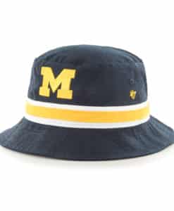 Michigan Wolverines 47 Brand Navy Yellow Striped Bucket Hat