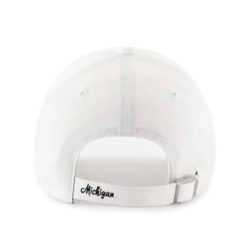 Michigan Wolverines Women's 47 Brand Sparkle White Clean Up Adjustable Hat - Image 2