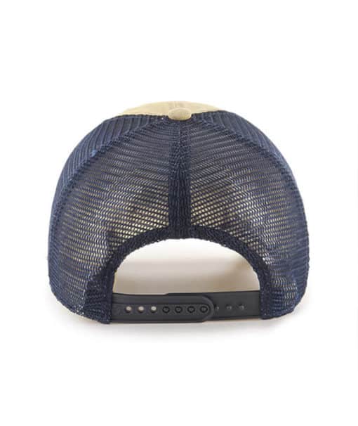 Michigan Wolverines 47 Brand Gaudet Khaki Navy Mesh Clean Up Snapback Hat - Image 2
