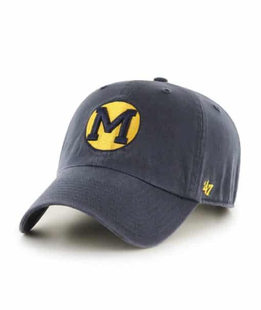 Michigan Wolverines 47 Brand Vintage Clean Up Navy Adjustable Hat