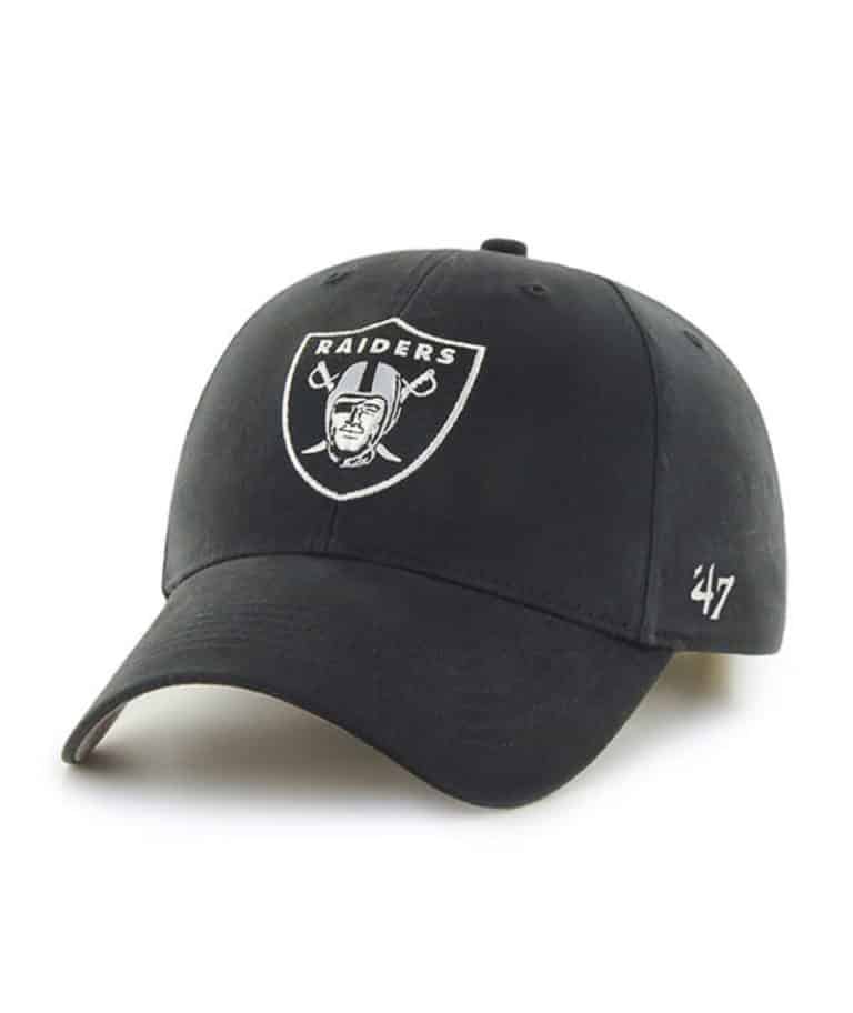 Las Vegas Raiders INFANT 47 Brand Black MVP Stretch Fit Hat Detroit