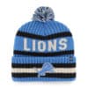 Detroit Lions 47 Brand Blue Raz Bering Cuff Knit Hat