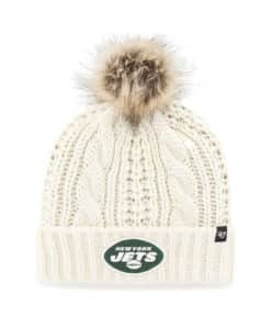 New York Jets Women's 47 Brand White Cream Meeko Cuff Knit Hat