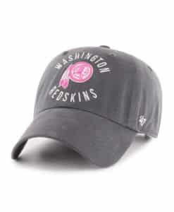 Washington Football Classic Women's 47 Brand Pink Charcoal Clean Up Adjustable Hat