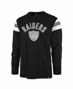 Las Vegas Raiders Men's 47 Brand Flint Black Long Sleeve Pullover Shirt