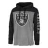 Las Vegas Raiders Men's 47 Brand Black Slate Gray Pullover Hoodie Long Sleeve Tee