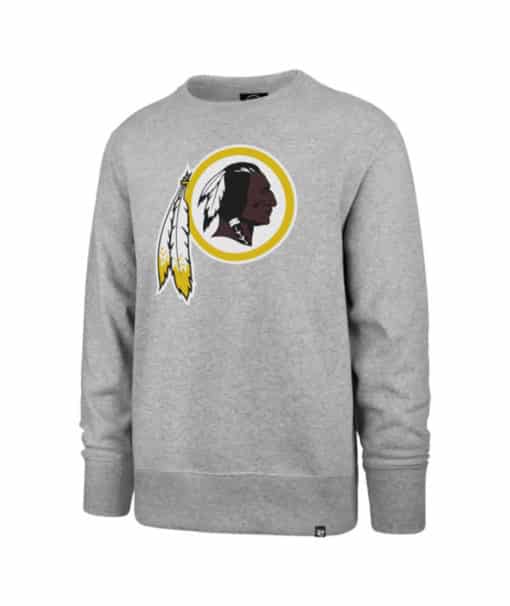 Washington Football Classic Men's 47 Brand Gray Crew Long Sleeve Pullover