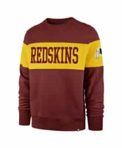 Washington Redskins Men's 47 Brand Cardinal Crew Long Sleeve Pullover