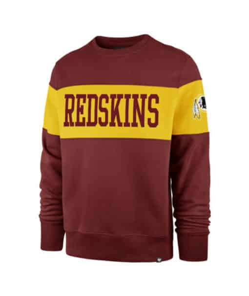 Washington Redskins Men's 47 Brand Cardinal Crew Long Sleeve Pullover