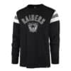 Las Vegas Raiders Men's 47 Brand Classic Flint Black Long Sleeve Pullover Shirt