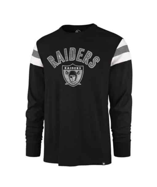 Las Vegas Raiders Men's 47 Brand Classic Flint Black Long Sleeve Pullover Shirt
