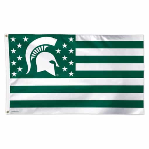 Michigan State Spartans 3'x5' Deluxe Stars and Stripes Flag