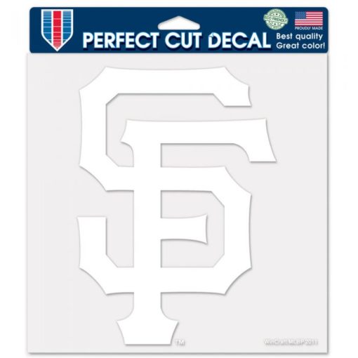 San Francisco Giants Perfect Cut Decal 8"x8" White