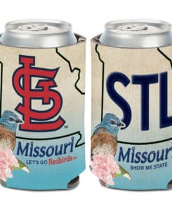 St Louis Cardinals 12 oz State Plate Can Cooler Holder