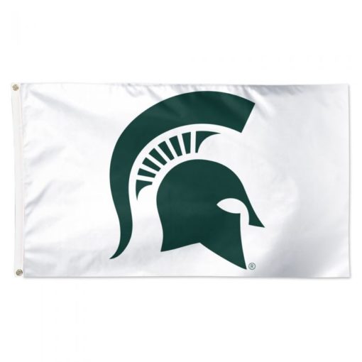 Michigan State Spartans 3'x5' Deluxe White Flag