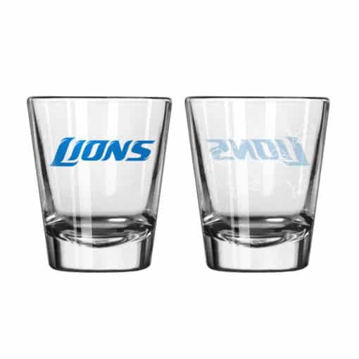 Detroit Lions Satin Etch Shot Glasses 2 Pack