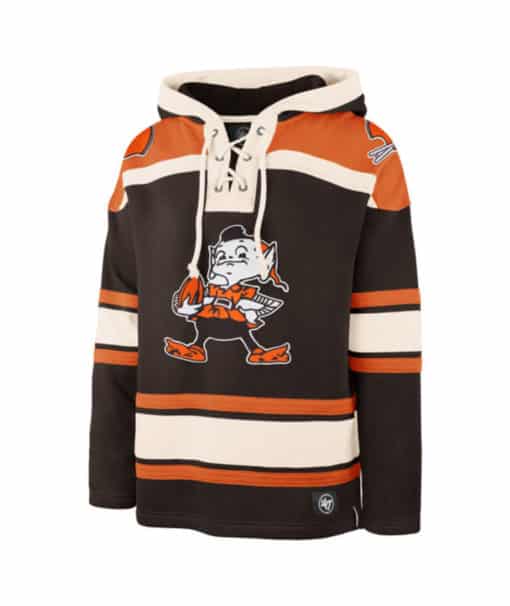 Cleveland Browns Men's 47 Brand Classic Brown Pullover Jersey Hoodie