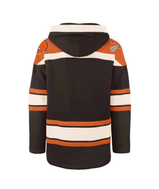 Cleveland Browns Men's 47 Brand Classic Brown Pullover Jersey Hoodie - Image 2