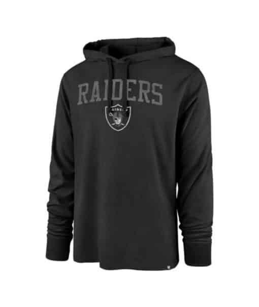 Las Vegas Raiders Men's 47 Brand Black Pullover Hoodie Long Sleeve Tee ...