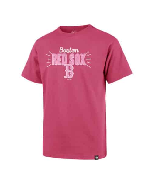 Boston Red Sox KIDS 47 Brand Sparkler Pink T-Shirt Tee