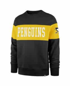 Pittsburgh Penguins Men's 47 Brand Black Crew Long Sleeve Pullover