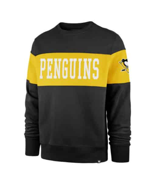 Pittsburgh Penguins Men's 47 Brand Black Crew Long Sleeve Pullover